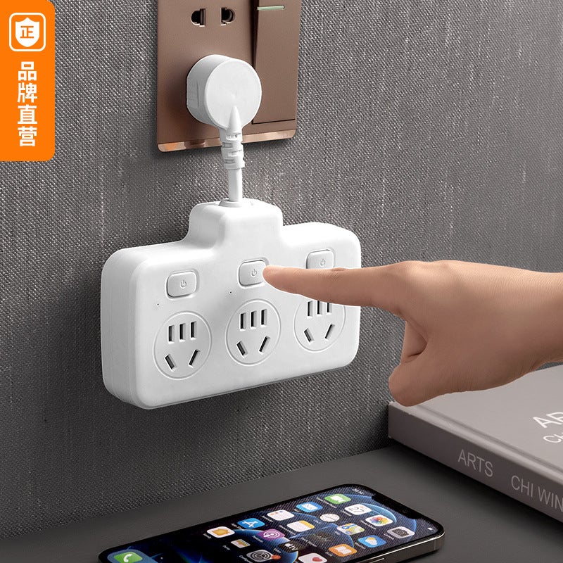 محول متعدد المآخذ مع USB ذكي، شريط طاقة متعدد المنافذ، لوحة تمديد، وشحن سريع ذكي - Image 3