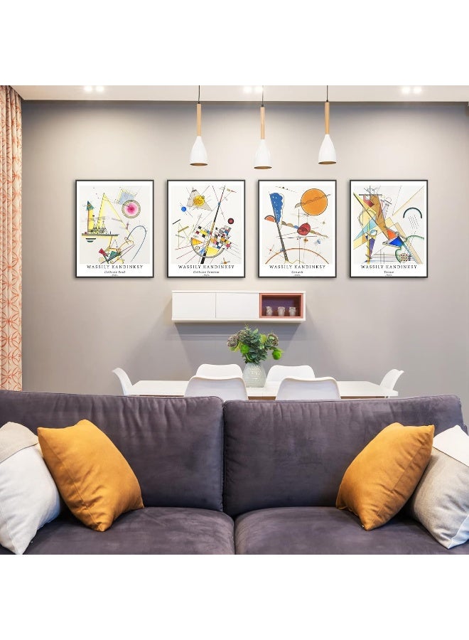 Home Trove Berkin Arts Wall Art Unframed Prints Giclee Art Paper Set of 4, 11x14 inch Abstract Geometric Artwork, Indoor Decoration Artistic Beautiful Medium Size Wassily Kandinsky Paintings - Image 3