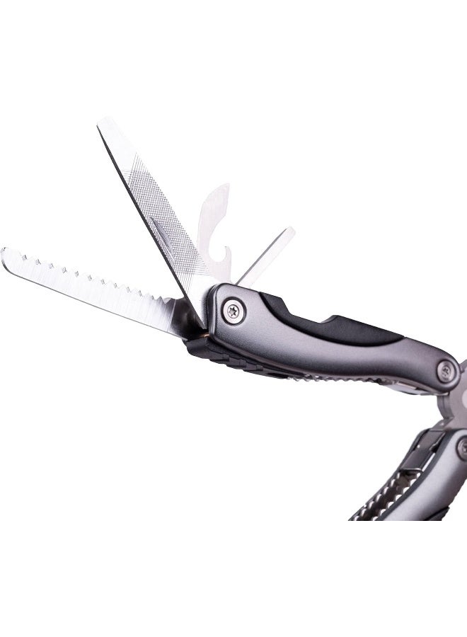 General Tools General Tools Pocket Size Multitool Pliers #WS-1302 Stainless Steel with Nylon Pouch  - Image 1