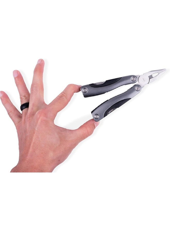 General Tools General Tools Pocket Size Multitool Pliers #WS-1302 Stainless Steel with Nylon Pouch  - Image 2