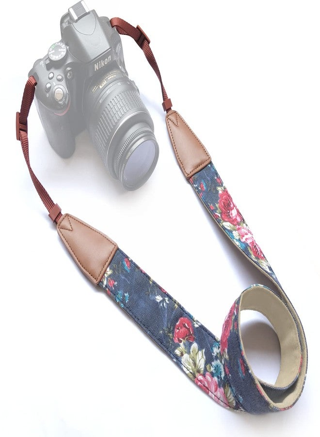 Alled Camera Strap Neck, Adjustable Vintage Floral Camera Straps Shoulder Belt for Women/Men,Camera Strap for Nikon/Canon/Sony/Olympus/Samsung/Pentax ETC DSLR/SLR - Image 1