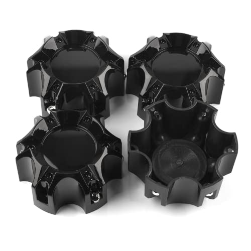 GTOWNWORKS 4.49in Wheel Center Caps for Ballistic Black Center Cover Replacement, 4 Pack, 6 lugs - Image 1