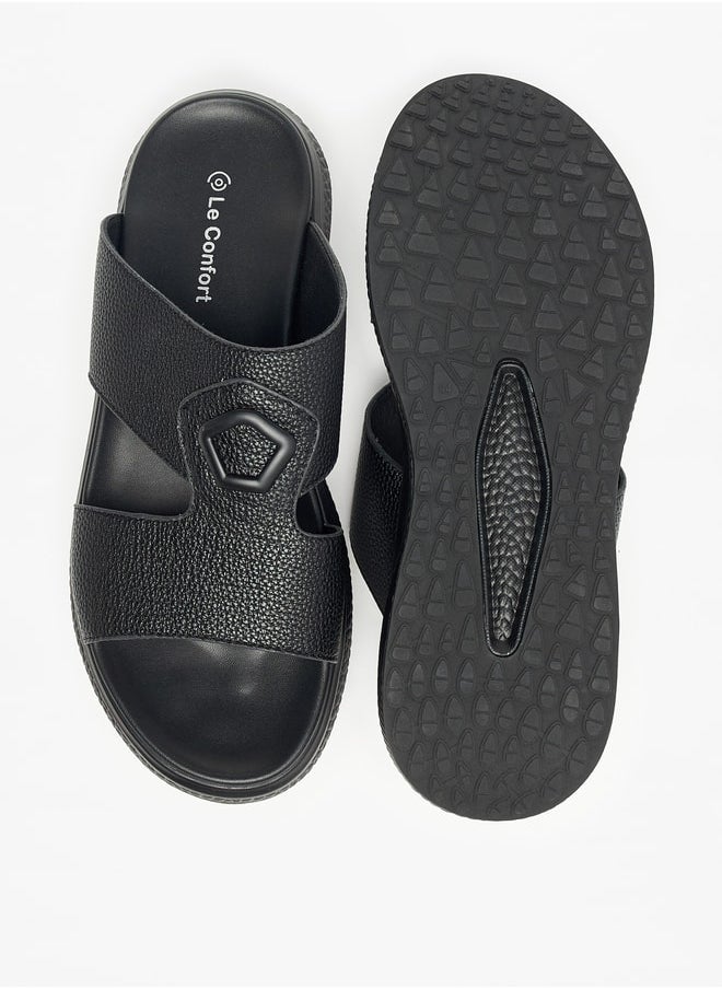 Le Confort - Textured Slip-On Sandals - Image 1