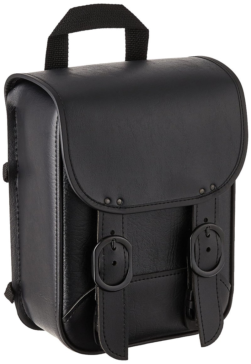 Dowco Willie & Max 59591-00 Black Jack Series: Synthetic Leather Motorcycle Sissy Bar Bag, Black, Universal Fit, 8in.W x 10in.H x 4.5in.D. Handcrafted. Made in the USA. Limited Lifetime Warranty. - Image 1