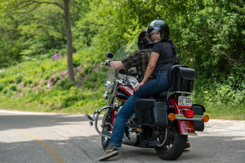 Dowco Willie & Max 59591-00 Black Jack Series: Synthetic Leather Motorcycle Sissy Bar Bag, Black, Universal Fit, 8in.W x 10in.H x 4.5in.D. Handcrafted. Made in the USA. Limited Lifetime Warranty. - Image 5