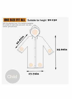 Y&D Children's raincoats, Cartoon Kids Rain Jacket, Blue CarGirls Hooded Poncho Outdoors Transparent Raincoat Student Suit Waterproof Durable Windbreaker (Red Strawberry)  - Image 4
