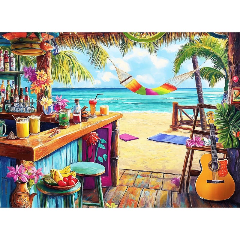 VOLUVOLU 500 Piece Puzzle For Adults  Vacation Jigsaw Puzzle  Seaside Bar Puzzles 500 Pieces Birthday Party For Family Kids And Adults Funny Puzzle  Fun And Challenging Family Games 20.5?15 In - Image 1