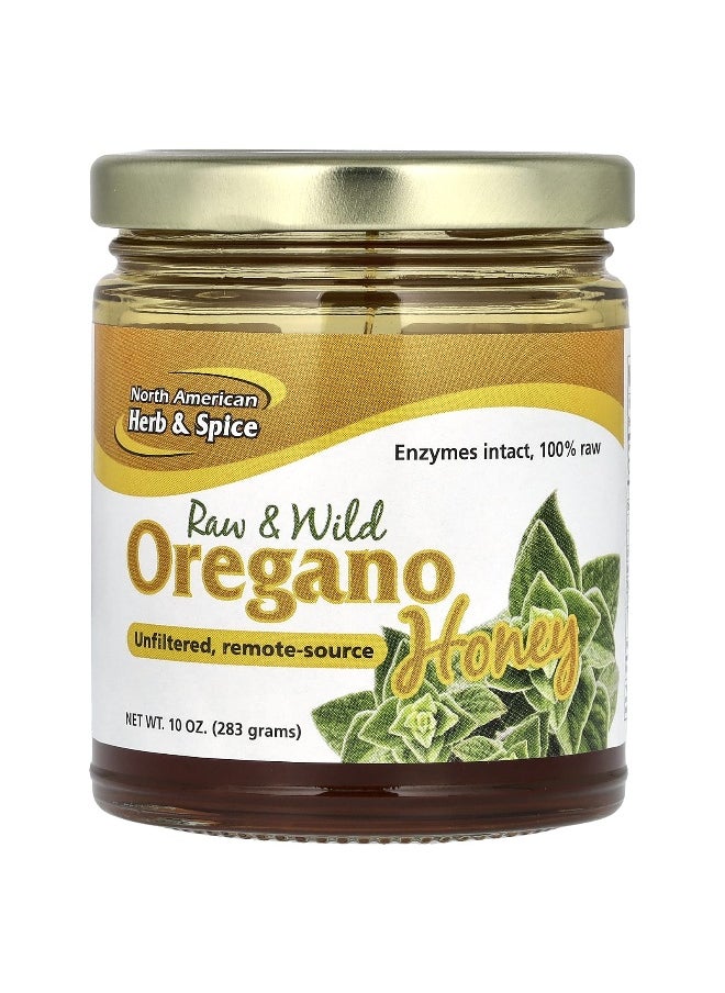 North American Herb & Spice North American Herb & Spice, Raw & Wild Oregano Honey, 10 oz (283 g)  - Image 1