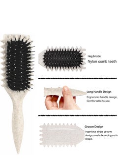 Generic 2024 Newest Bounce Curl Brush,Bounce Curl Defining Brush,Curl Defining Brush,Hair Brush Styling Brush,Shaping and Defining Curls for Women Girls (Color : Beige)  - Image 4