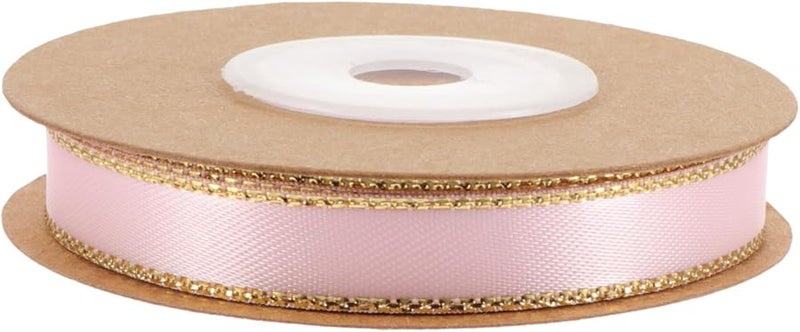 Pink Satin Ribbon For Crafts Hair Clips Floral Arrangements Party Decorations - Image 1
