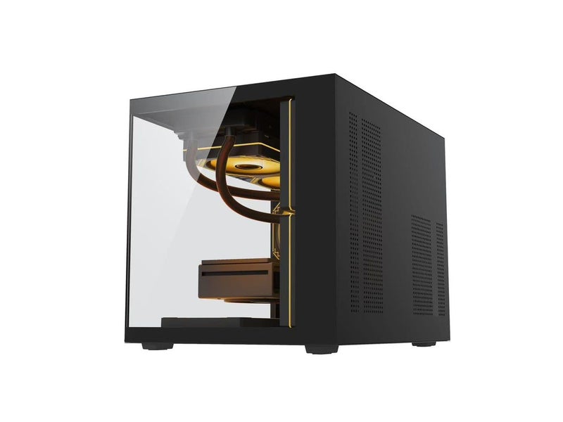 H1 Gaming by Century Star | Supports MATX, ITX | Compact Cube Cabinet with 3 Pre-Installed RGB Fans - Image 4