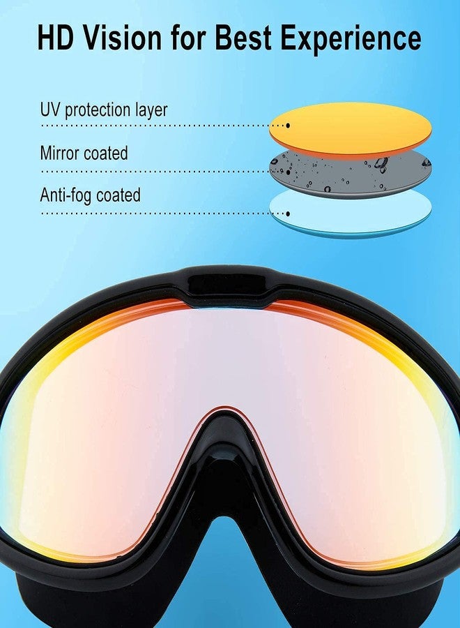 Dravizon Swim Goggles, Swimming Goggles No Leaking Anti Fog UV Protection Crystal Clear Vision Triathlon Swim Goggles with Free Protection Case for Adult Men Women Youth Teens - Image 5