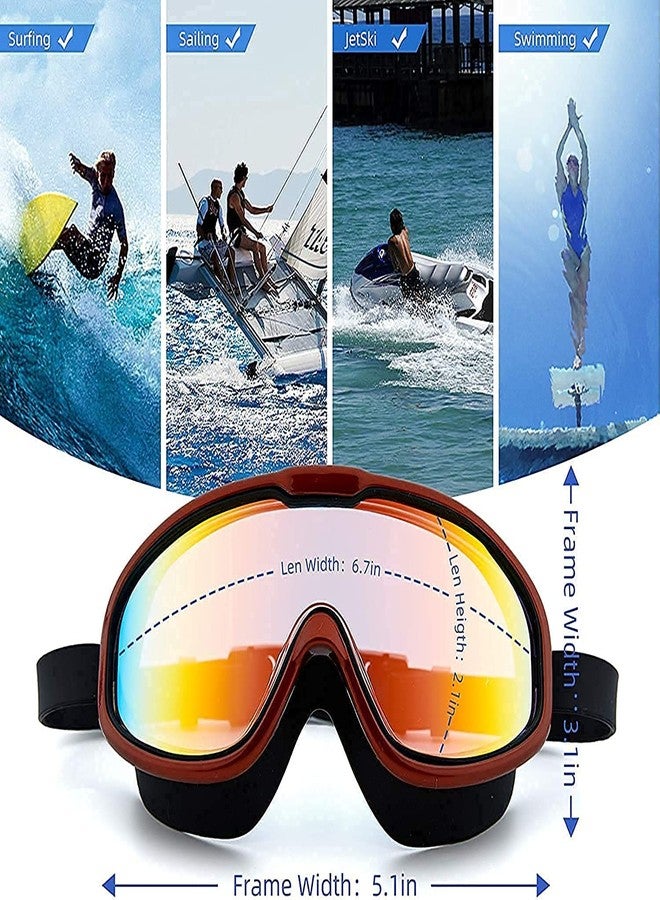 Dravizon Swim Goggles, Swimming Goggles No Leaking Anti Fog UV Protection Crystal Clear Vision Triathlon Swim Goggles with Free Protection Case for Adult Men Women Youth Teens - Image 3