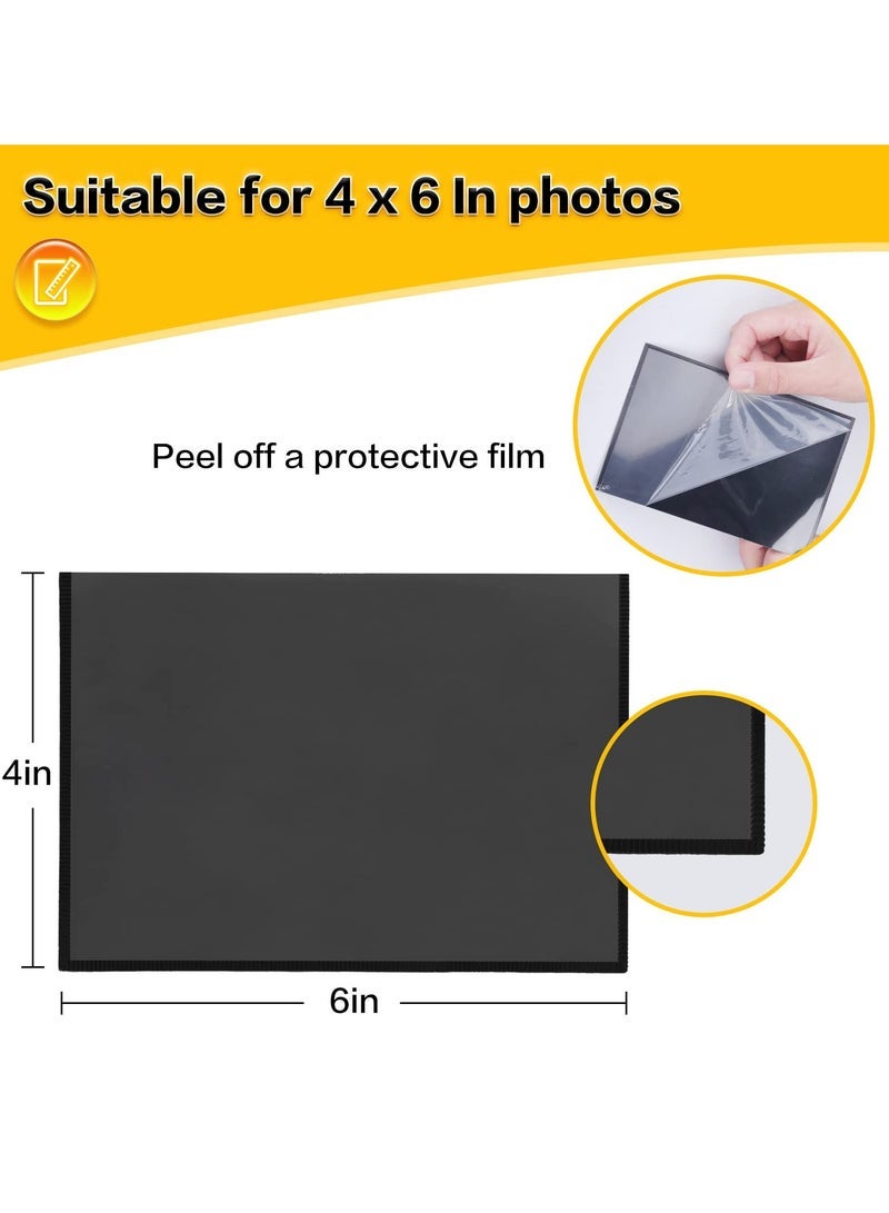 Picture Frames for Refrigerator - 4x6 Inches of Black Magnetic Photo Frames with the Plastic Sleeves, Pockets for Your Pictures, Use it on a Fridge, Locker, Cabinet or Dishwasher (15 Units) - Image 3