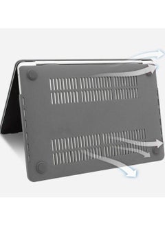 Youque For Apple MacBook Air 15 Inch Model A2941/A3114 High-grade Quicksand Texture Hollow Protective Case Black  - Image 3