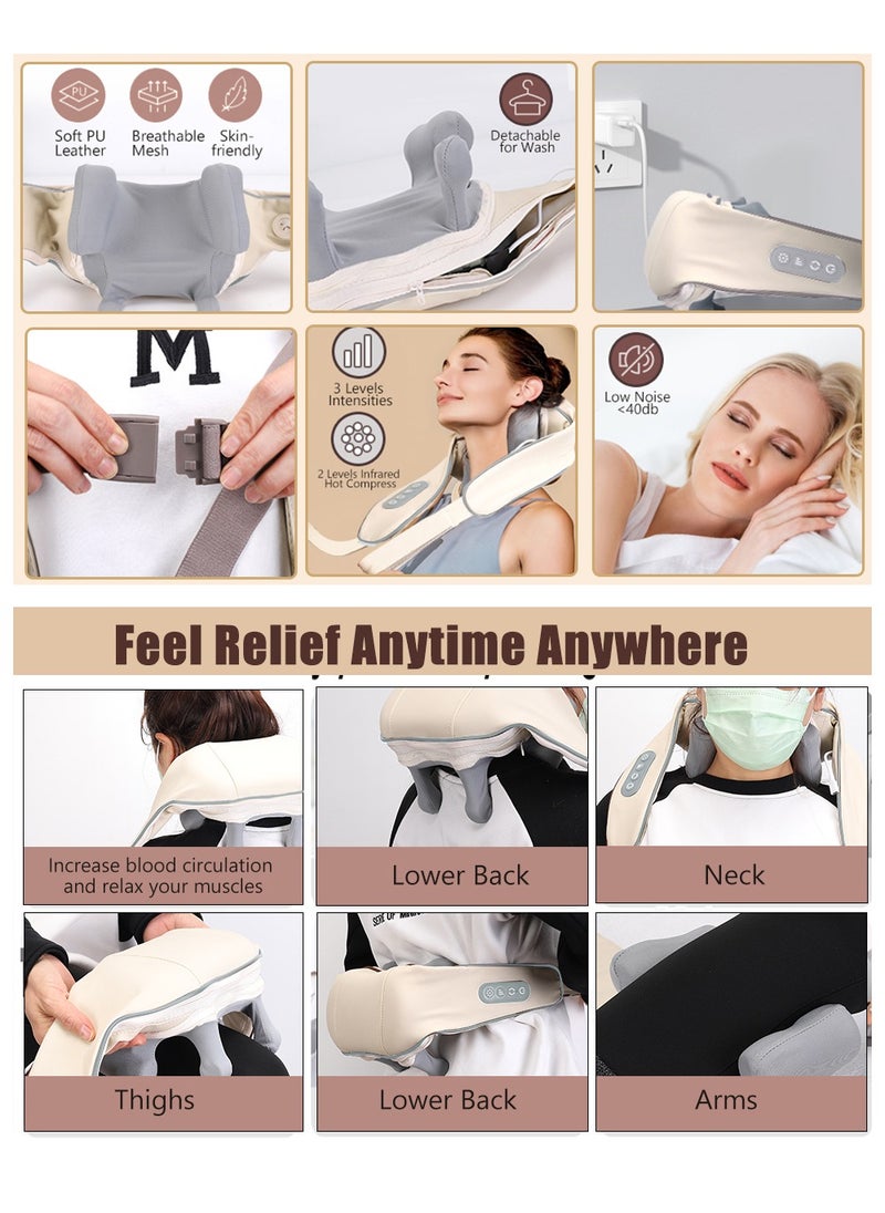 Generic - Neck and Shoulder Massager Wireless Electric Air Compress Kneading Multifunctional Back Massager Shawl Massaging Muscle Relaxing - Image 1