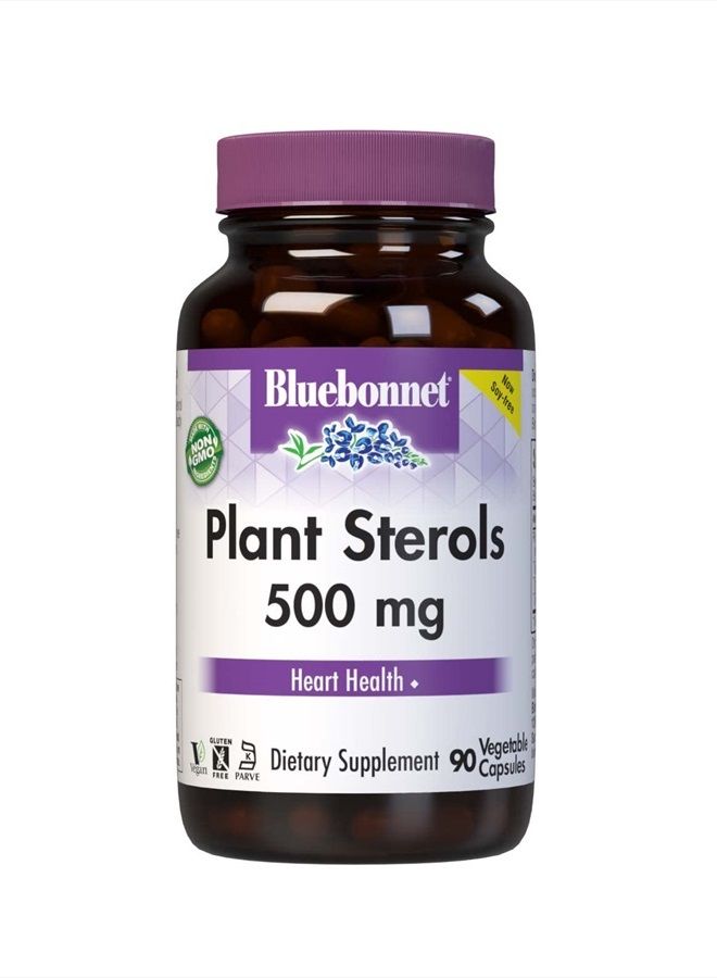 Bluebonnet بلو بونيت نوتريشن ستيرولات نباتية 500 ملغ، أبيض، 90 حبة - Image 1