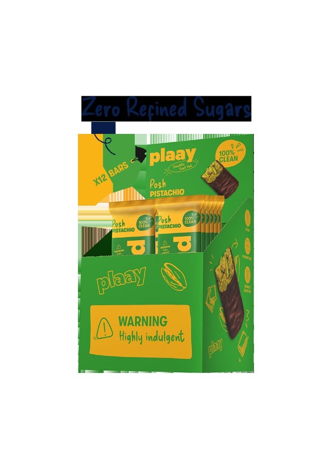 Plaay Pistachio Chocolate Bar 12 x 35g - Image 1