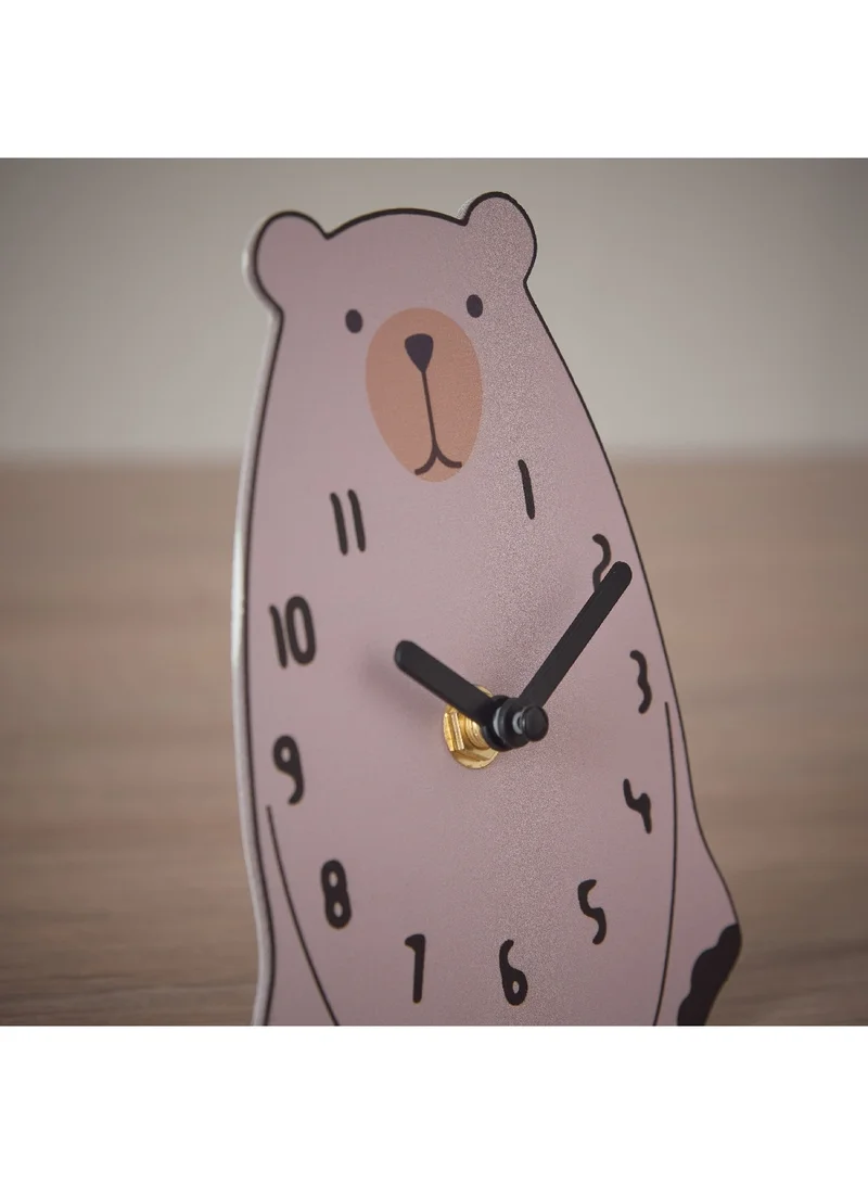 Home Box Playland Bear Table Clock 15 x 14 cm