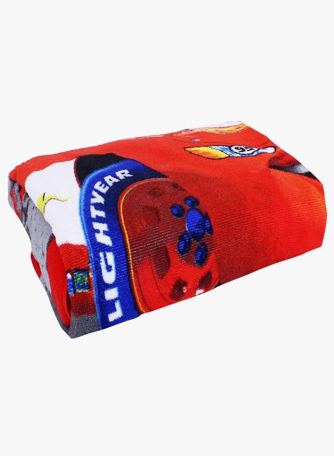 Kuber Industries Fictional Red Car Kids Bath Towel|Soft Cotton Towel for Kids|Sides Stitched Baby Towel|400 GSM Toddler Bath Towel|24x48 Inch|Pack of 3 (Red) - Image 5