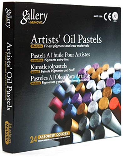 Mungyo Gallery Artists' Oil Pastels - 24 Metallic Colors - Image 1