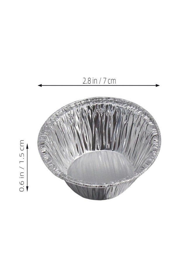 Balacoo 500 Pcs Disposable Foil Cups, Round Egg Tart Baking Cups, Baking Aluminum Foil Molds for Muffins And Cupcakes, 2. 75 Inch - Image 2