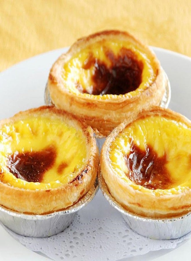 Balacoo 500 Pcs Disposable Foil Cups, Round Egg Tart Baking Cups, Baking Aluminum Foil Molds for Muffins And Cupcakes, 2. 75 Inch - Image 3