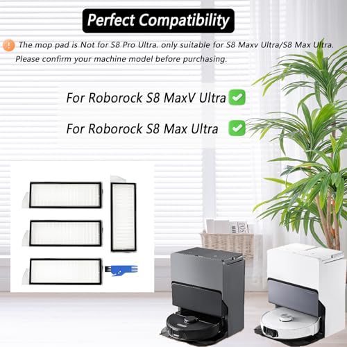 Frexusuent Filters for Roborock S8 MaxV Ultra Vacuum Cleaner S8 MaxV Ultra Accessories 4 HEPA Filter Replacement Part Only for S8 Maxv Ultra - Image 3