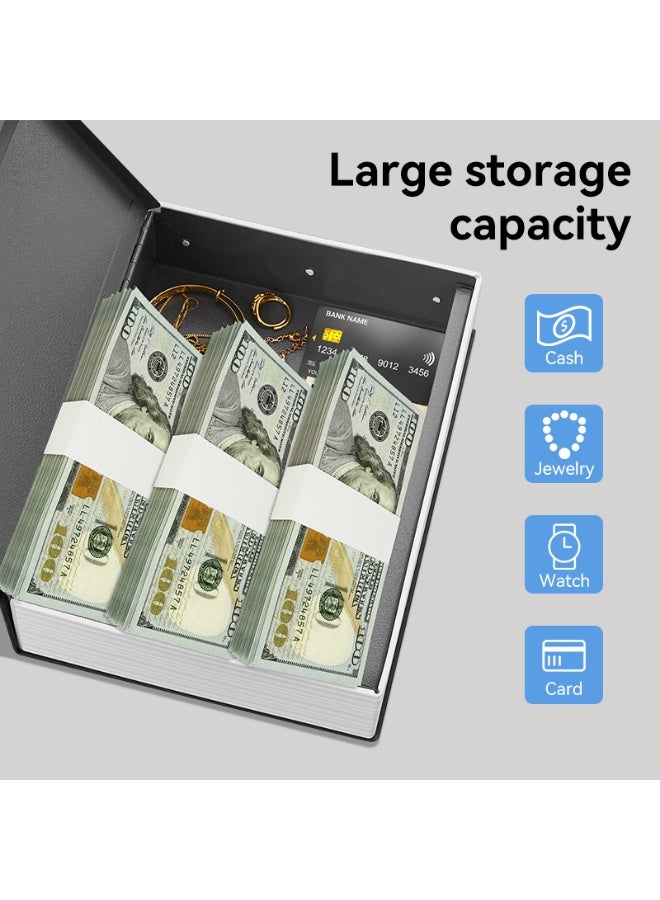 Deli Book Box Safe - Disguised as English Dictionary with 3-Digit Combination Lock, Heavy-Duty Alloy Steel, Compact & Secure for Home & Office (Blue) - Image 4