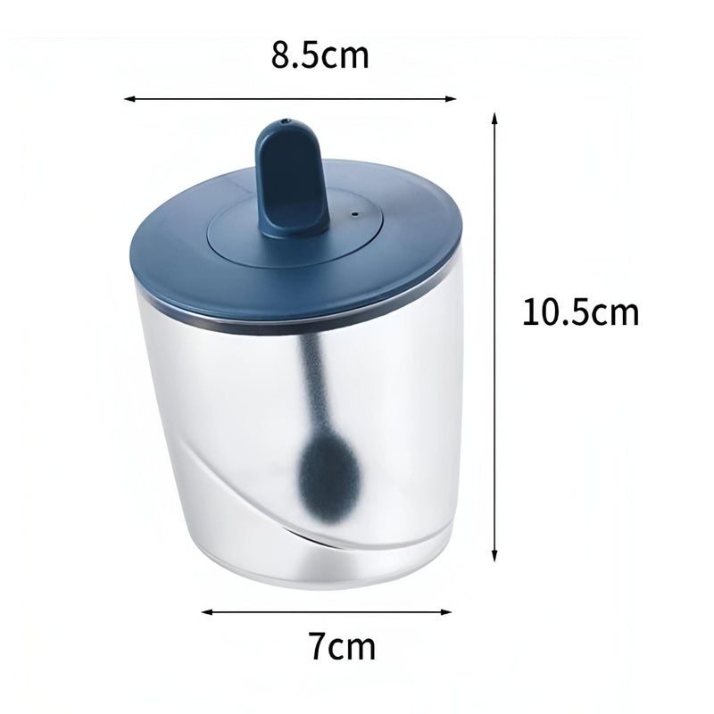Salt and Spice Jar Set - 3 Piece Plastic Storage Containers Featuring Lids and Spoons for Easy Dispensing of Vanilla Sugar, Salt, and Culinary Spices at Home color- multi - Image 2