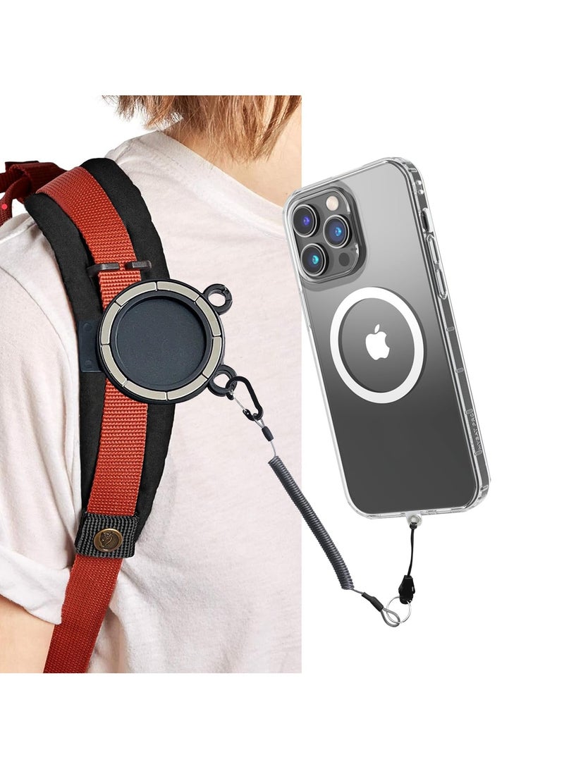 Backpack Strap Magnetic Clip for Cellphone,Magnetic Phone Holder for Shoulder Strap,Fit Hiking/Climbing/Traveling/Outdoor - Image 1