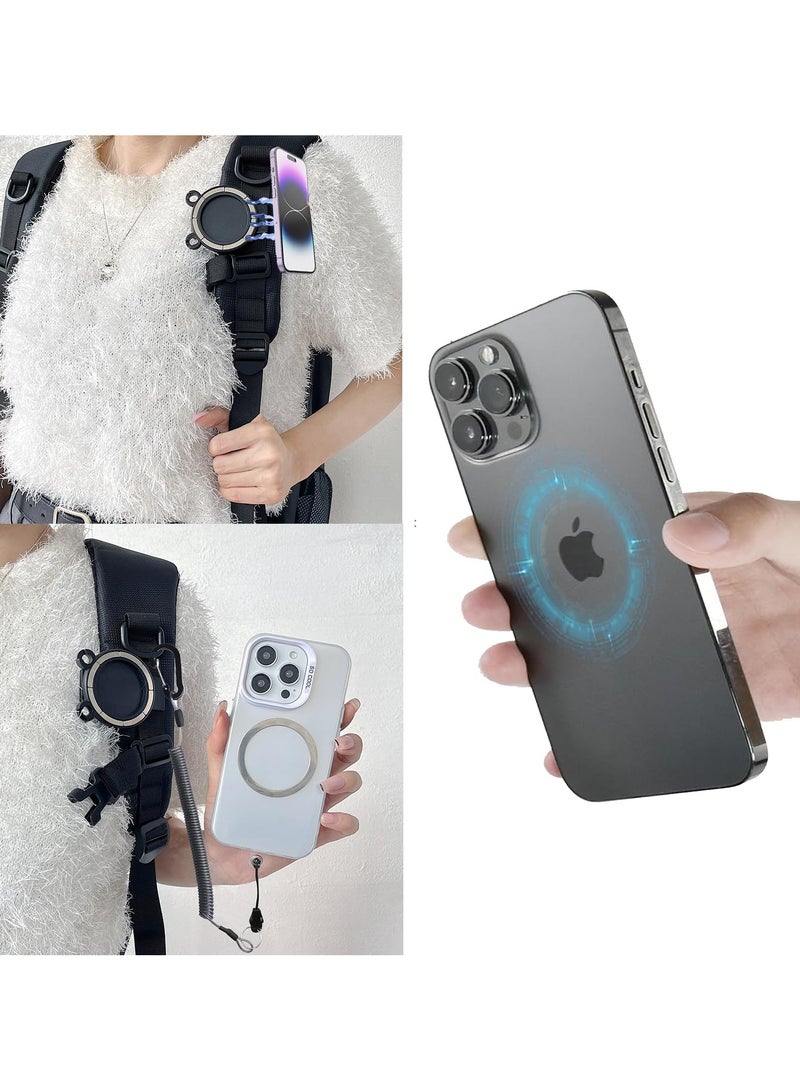 Backpack Strap Magnetic Clip for Cellphone,Magnetic Phone Holder for Shoulder Strap,Fit Hiking/Climbing/Traveling/Outdoor - Image 3