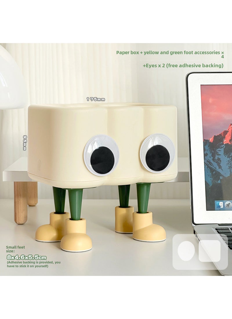 Cute Spring-Loaded Tissue Box for Desk DecorPaper box yellow and green feet feet eyes full matching version Paper box yellow and green feet feet eyes full matching version - pzsku/Z1BE5425251DABEF46A86Z/45/_/1725160440/fb0f26e4-4a38-4f64-94e1-7472b7580c8f