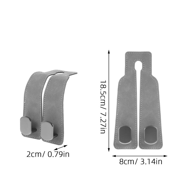2 Pcs Car Seat Hook Double Headrest Hook Car Seat Headrest Hook Car Seat Headrest Hook For Bag Purse - Image 2