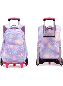 Generic Kids Rolling Backpacks Fashion Printed Trolley School Bags Large Capacity Wheeled Kids' Luggage Bag  - Image 4