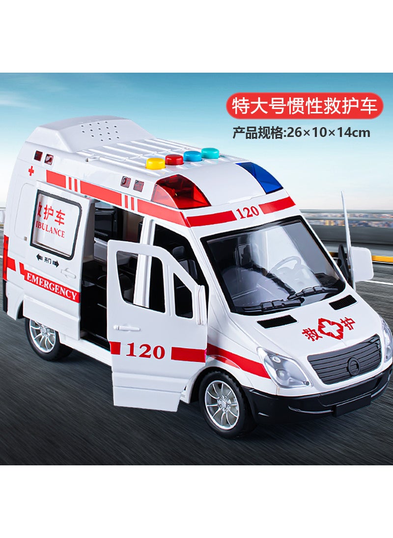 Generic - Kids Large Ambulance Fire Truck Toy Model5-door extra-large ambulance [naked car]] 5-door extra-large ambulance [naked car]] - Image 1