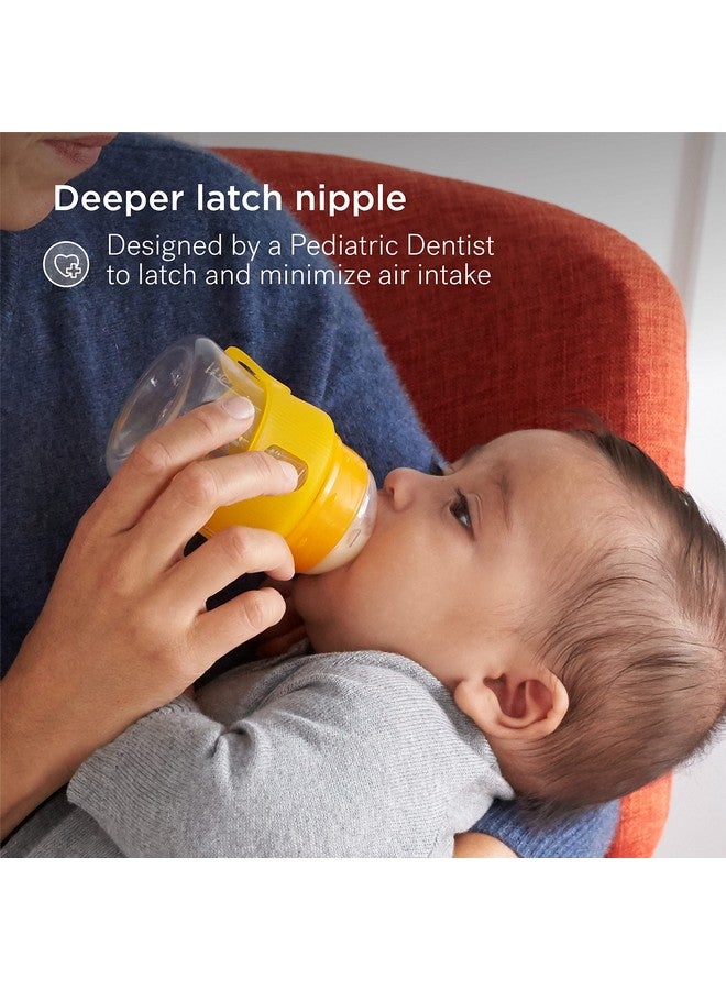 Smilo Baby Bottle Set with Stage 0 Slow Flow Anti Colic Nipple, 5 Oz / 150 ml Capacity, 3X Pack of Anti Colic Baby Bottles 0-3 Months - Aqua Blue - Image 3