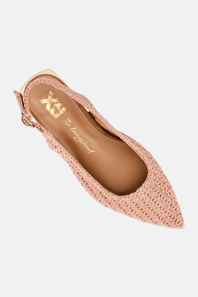 Xti Women Texture Adjustable Buckle Closure Mules, Taupe - Image 4