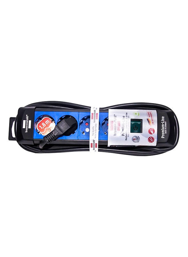 Brennenstuhl مقبس تمديد 4 اتجاهات أزرق