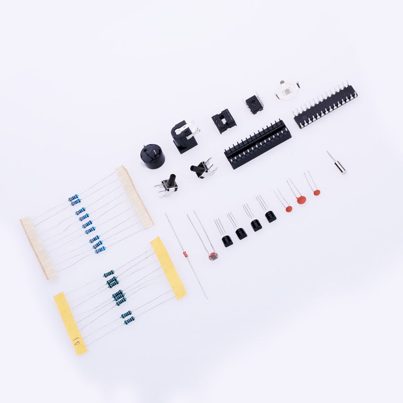 Compact 4-digit DIY Digital LED Clock Kit Light Control Temperature Date Time Display with Transparent Case - Image 4