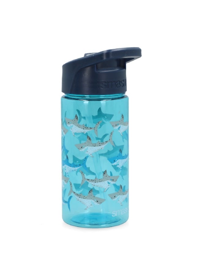 smash Whale Printed BPA-Free Plastic Durable Water Bottle Blue 450 ml 34254  - Image 3