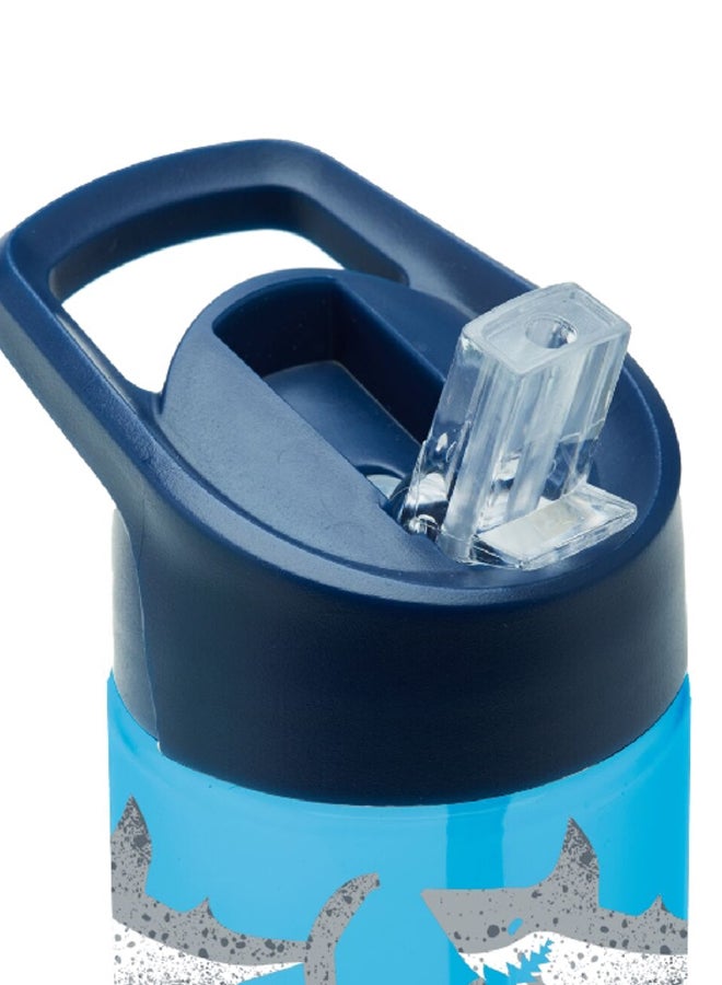 smash Whale Printed BPA-Free Plastic Durable Water Bottle Blue 450 ml 34254  - Image 5