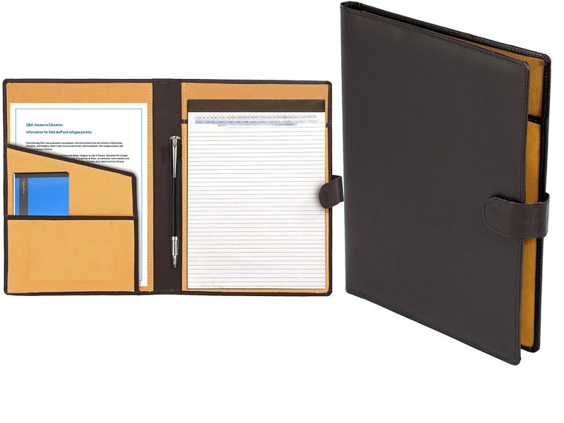 GreatDio® Conference Folder.Leatherite Material Professional Conference Files. Conference Folder A4 for Documents (Black, Size: A4, Pack of 1) - Image 1
