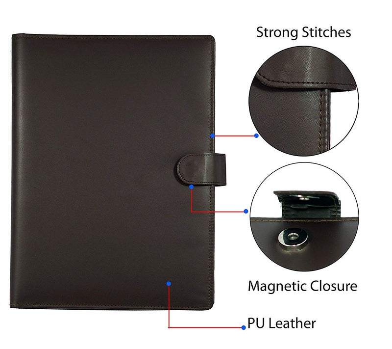GreatDio® Conference Folder.Leatherite Material Professional Conference Files. Conference Folder A4 for Documents (Black, Size: A4, Pack of 1) - Image 3