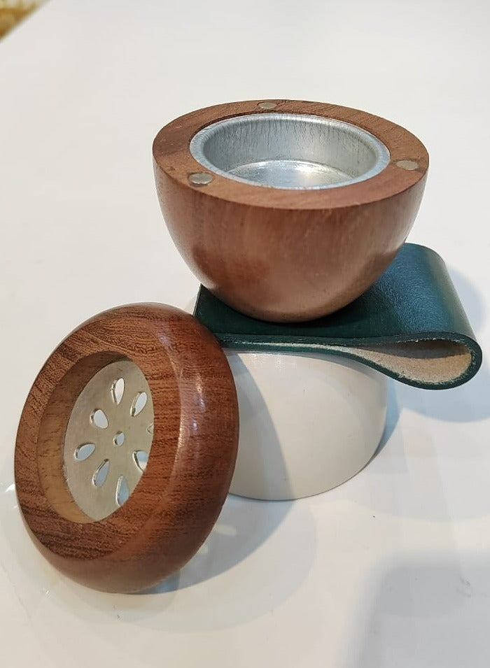 Damanhoor Bakhoor Burner Beautiful Design Wooden Hand Crafted Incense Burner With Magnet Cover  - Image 1