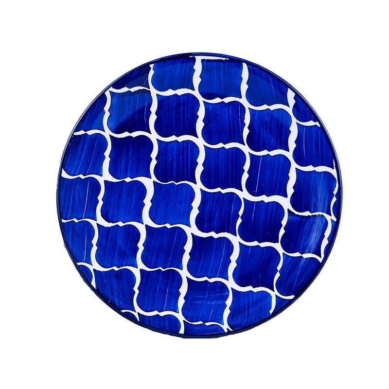 OGGN Ceramic Dinner Plate Dinning Plate for Dinner Microwave Safe Plates Dishwasher Safe Kitchen Dining Restaurants75 inch Blue - Image 2