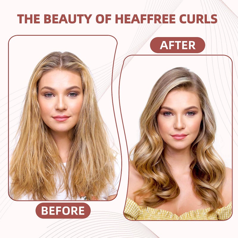 Seritant Heatless Curls Overnight Rods - 6 Pcs No-Heat Blowout Hair Curler Set, Hair Rollers for Long Hair with Bonnet for Sleeping - Image 4