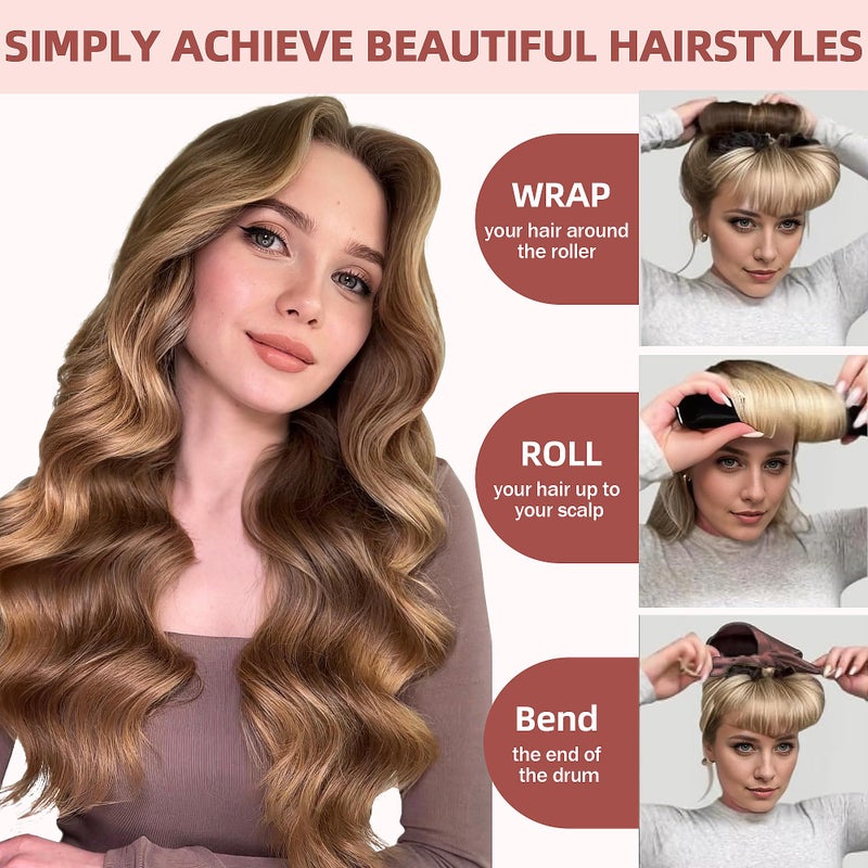 Seritant Heatless Curls Overnight Rods - 6 Pcs No-Heat Blowout Hair Curler Set, Hair Rollers for Long Hair with Bonnet for Sleeping - Image 2