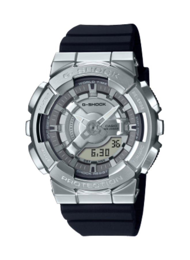 CASIO Women Watch G-Shock Analog Digital Grey Dial Stainless Steel Bezel Resin Band Gm-S110-1A - Image 1