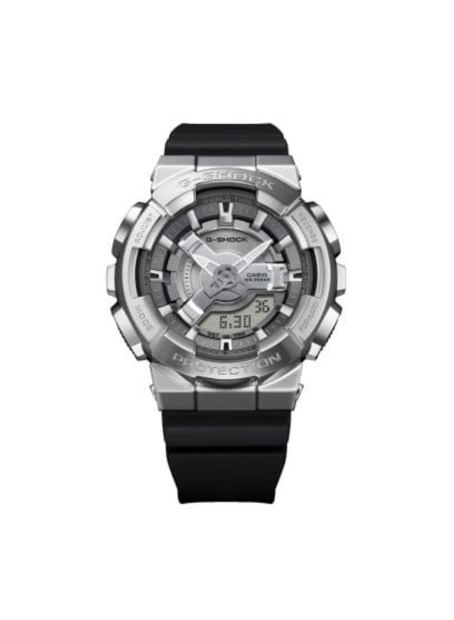 CASIO Women Watch G-Shock Analog Digital Grey Dial Stainless Steel Bezel Resin Band Gm-S110-1A - Image 3